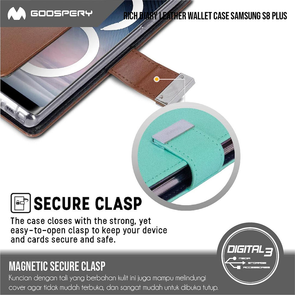 Thumbnail: Original Mercury GOOSPERY Rich Diary Wallet Case For Samsung S8 Plus