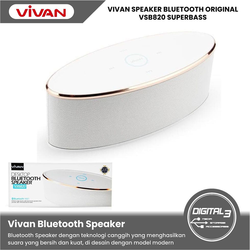Vivan VSB820 Bluetooth Speaker Super Bass TF Card & Aux Support 8 Jam