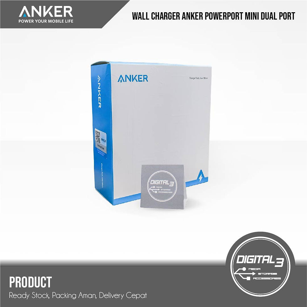 Thumbnail: Anker Powerport Mini Dual Usb Port Wall Charger 12 Watt White A2620