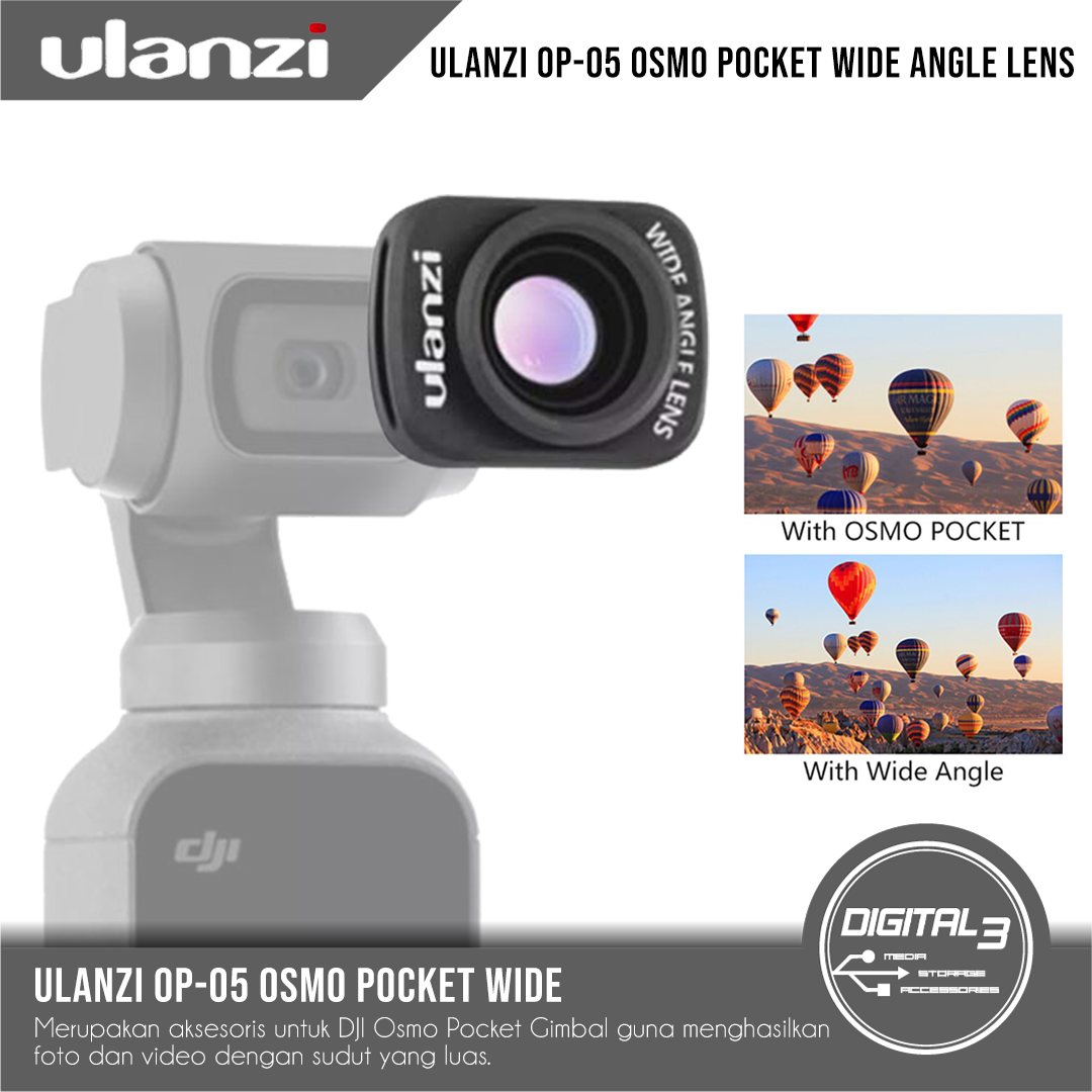 ULANZI OP-5 Magnetic Wide Angle Lens Lensa For DJI Osmo Pocket