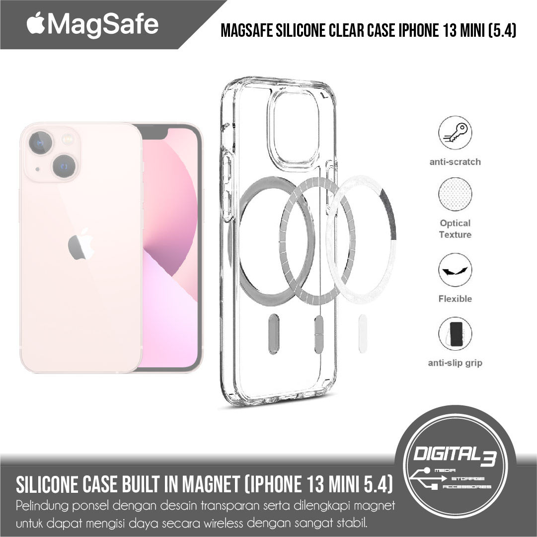 Clear Bumper Case Magsafe Soft Silicone Iphone 13 MINI Casing Silikon