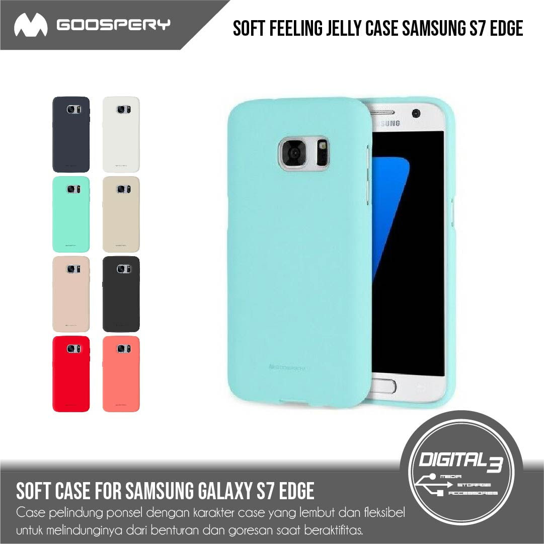 Goospery Soft Feeling Silicone Slim Case Samsung S7 EDGE Jelly Casing