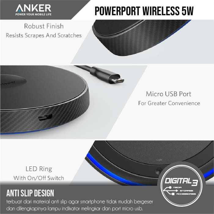 Thumbnail: Anker PowerPort Wireless 5 Charger Wireless 5 watt 5w Iphone Samsung
