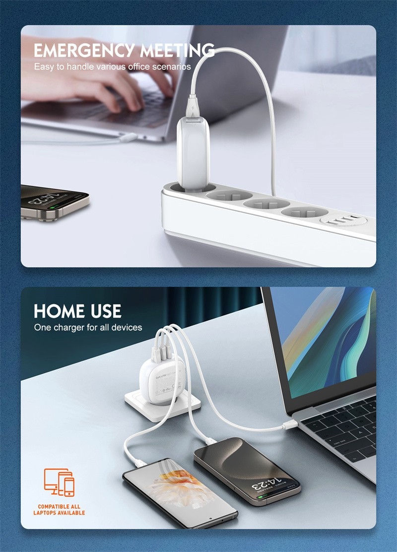 Thumbnail: LDNIO Q3611 Travel Wall Charger Adapter GAN 67W Dual Type-C USB-A Super Fast