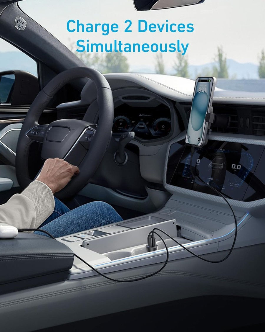 Thumbnail: Anker PowerDrive 30W Car Charger Mobil Dual Port Fast Charging PPS for iPhone Sa