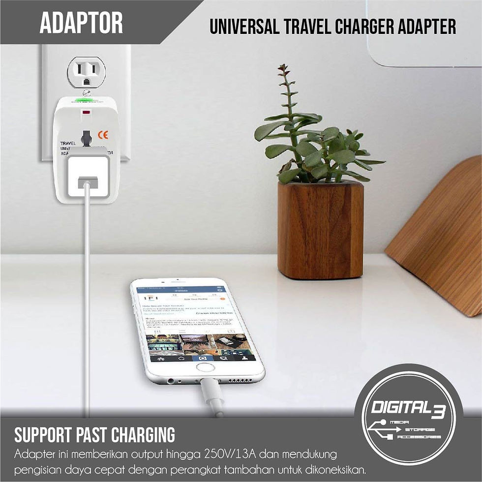 Thumbnail: Universal Travel Adaptor Internasional Adapter Listrik All in One