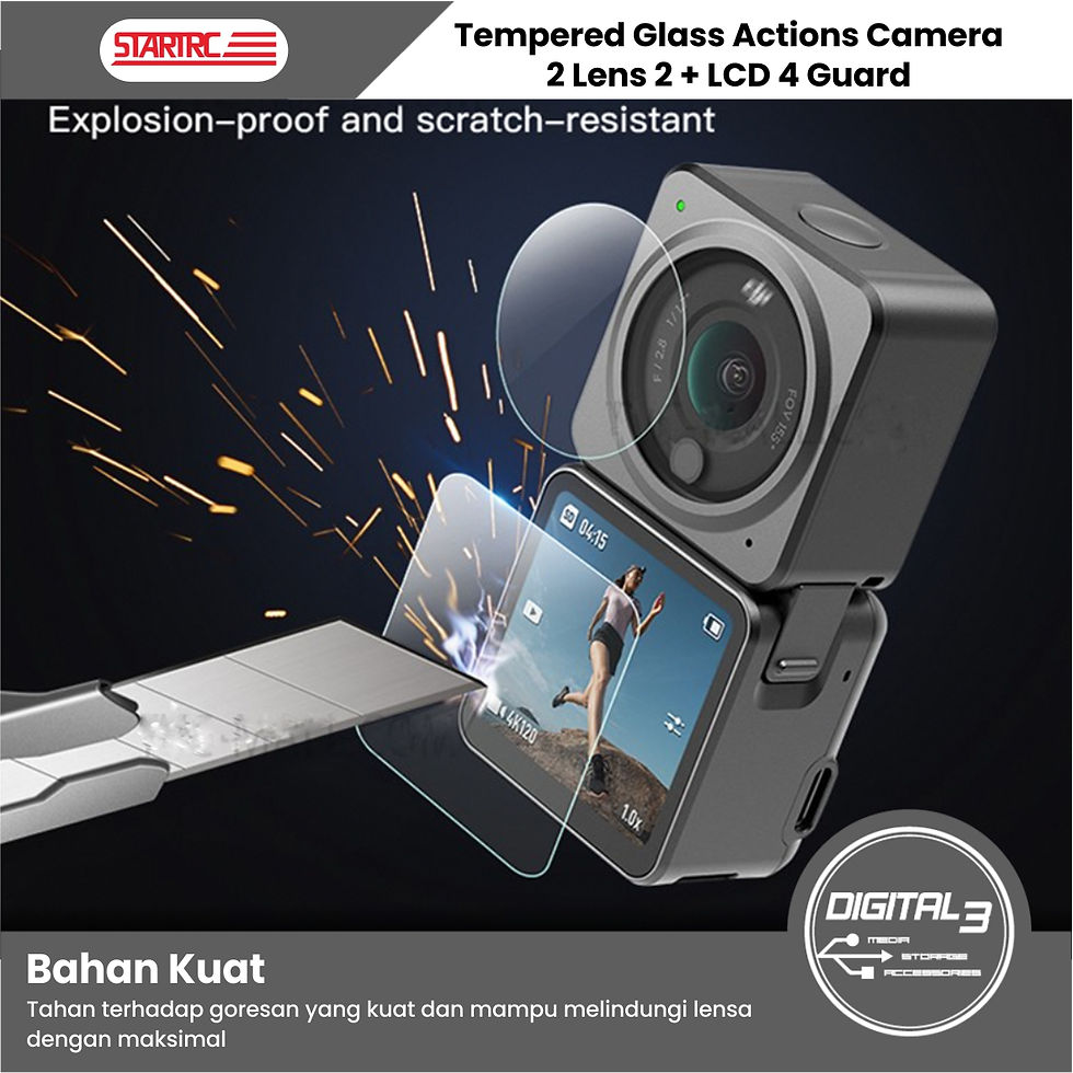 Thumbnail: STARTRC Tempered Glass 4 LCD + 2 Lens Osmo Action 2 Protector (6 pcs)
