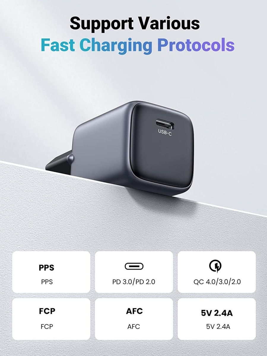 Thumbnail: Wall Adapter Fast Charger UGREEN Nexode USB C 20W 30W 45W PD QC3.0 GaN