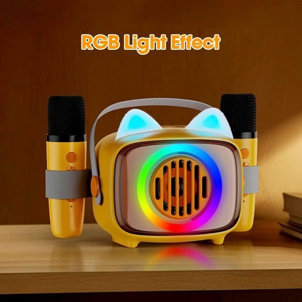 Thumbnail: ACOME A18 Speaker Bluetooth Mini Karaoke Wireless RGB Light Dual Microphone