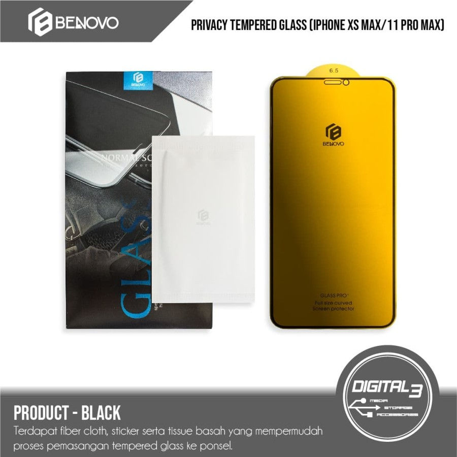 Thumbnail: Privacy Tempered Glass IPhone Xs MAX Screen Guard Anti Spy 11 PRO MAX