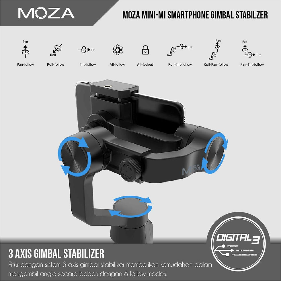 Thumbnail: Moza Mini Mi Stabilizer 3-Axis Gimbal Smartphone Wireless Charging