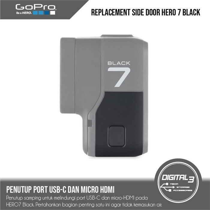 Thumbnail: GoPro Replacement Side Door Hero 7 Black Original Penutup Charger