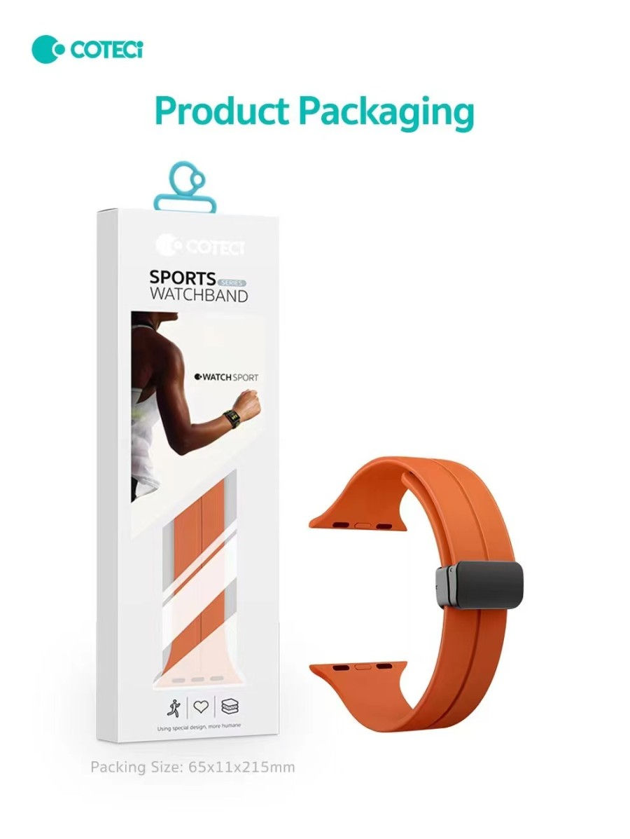 Thumbnail: Coteci W108 SIlicone Magnetic band Strap For Apple Watch Iwatch Tali