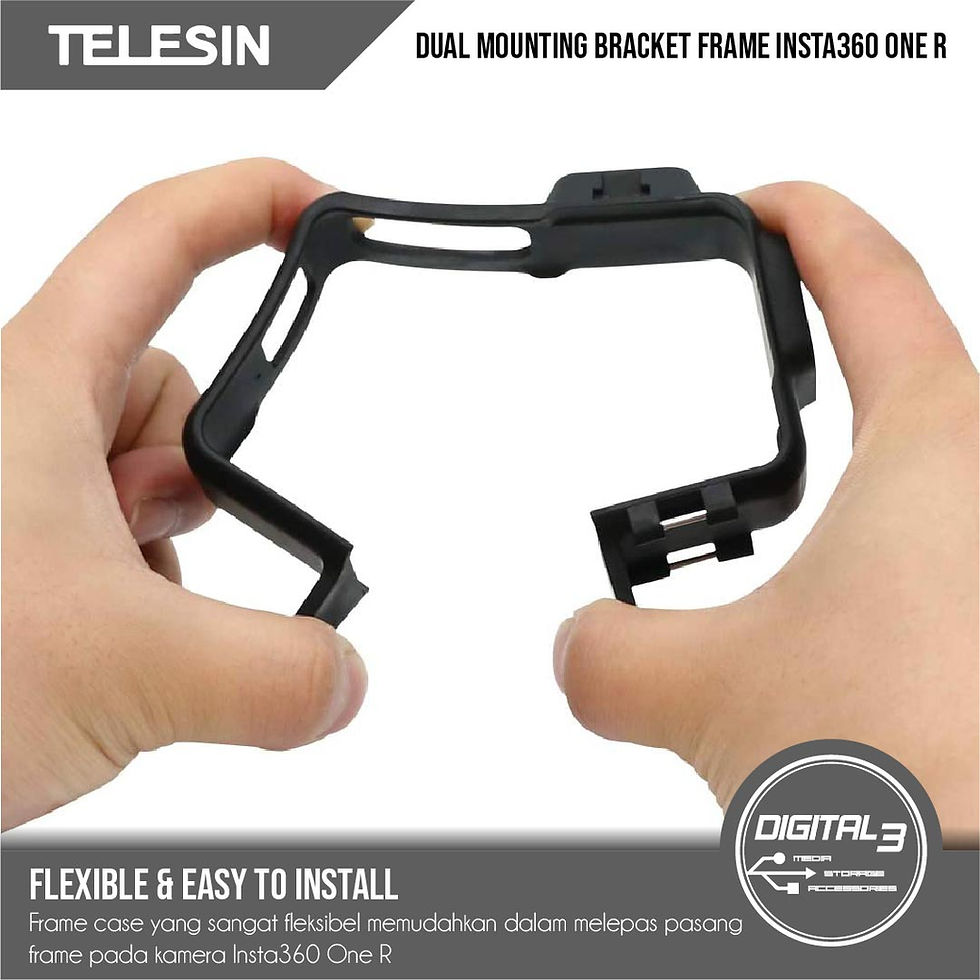 Thumbnail: Telesin Dual Mounting Bracket Accessory Shoe Frame For Insta360 One R