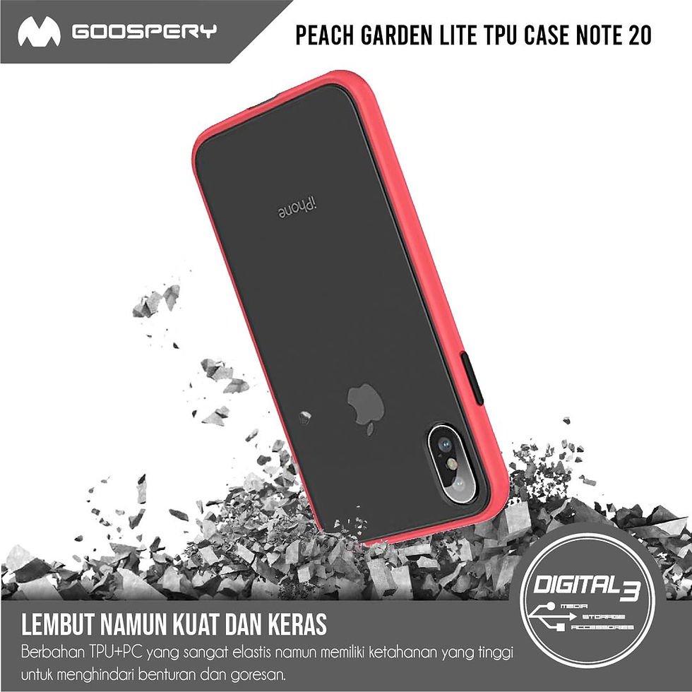 Thumbnail: Mercury Goospery Peach Garden Bumper Lite Case Samsung Note 20 TPU