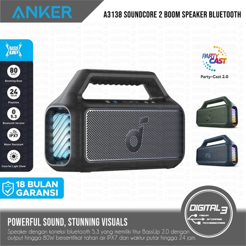 ANKER Soundcore Boom Speaker Bluetooth Wireless 80W Booming BASS