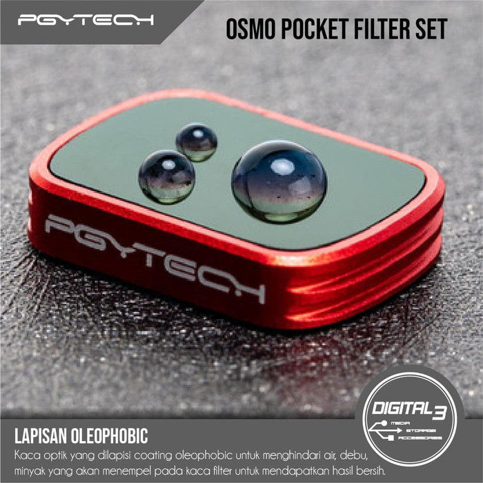 PGYTECH Lensa Filter PRO MRC CPL ND8 ND16 Osmo Pocket Filter Set