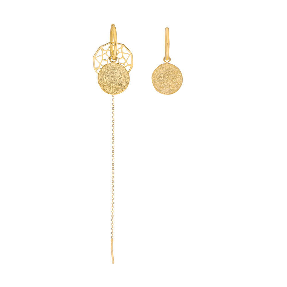 Tuba Atman gümüş gold pul ve geometrik olmak üzere kombini