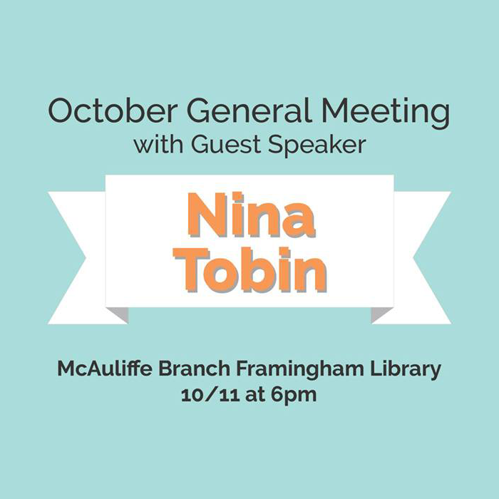 October General Meeting with Guest Speaker Nina Tobin!