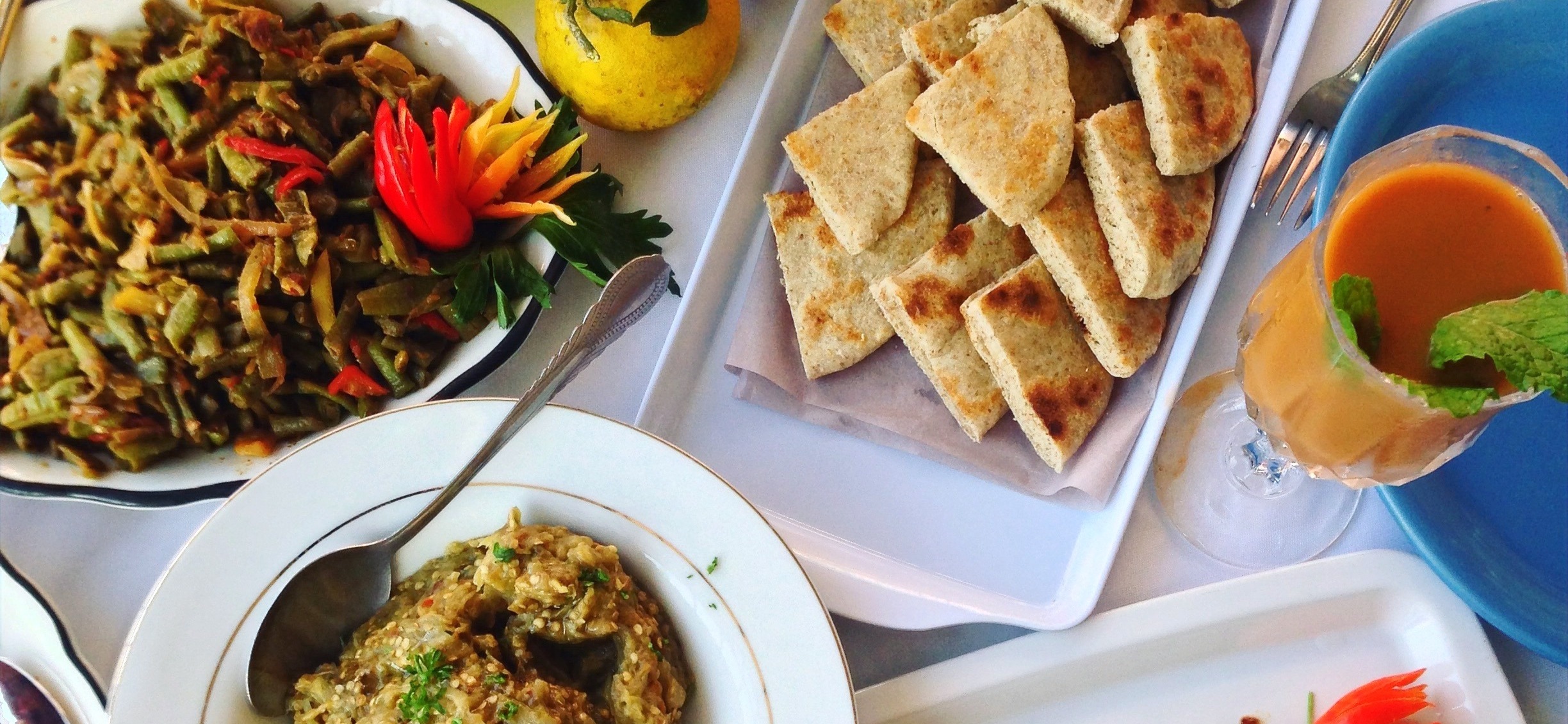 Arranged Food and Objects