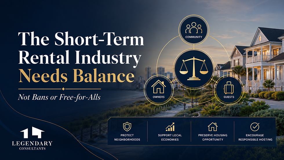 The Short-Term Rental Industry Needs Balance — Not Bans or Free-for-Alls