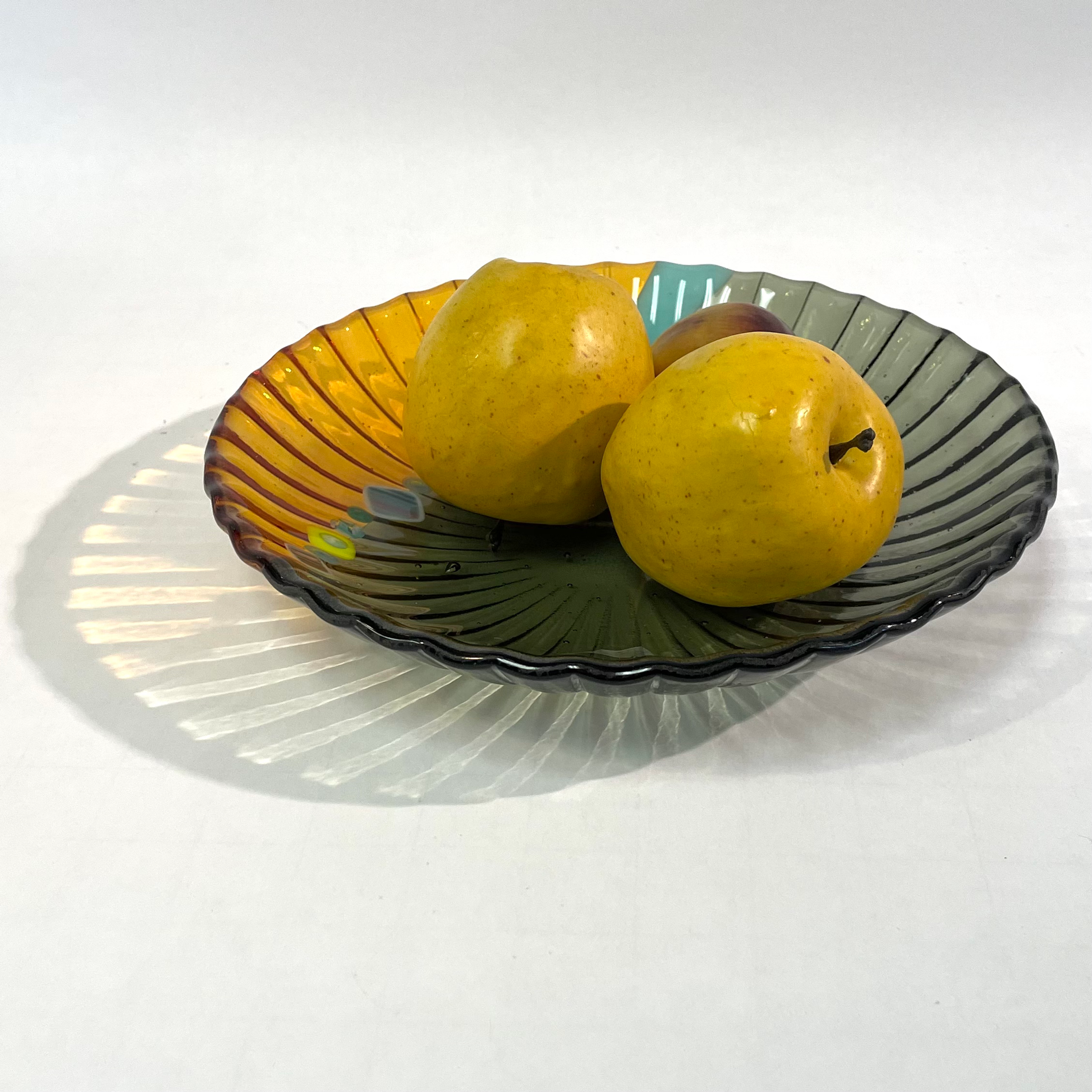 Radial Glass Bowl 9.25" by 1.75"