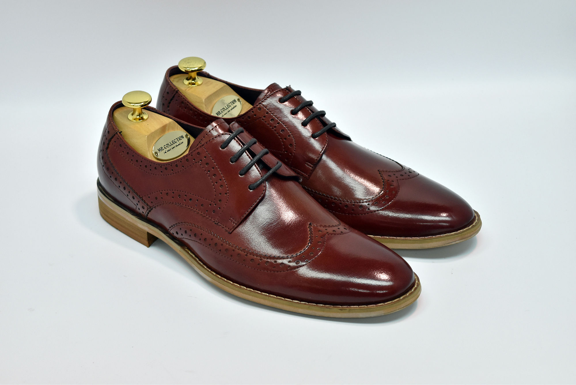 K98 | Wine Red Calf Leather Wingtip Derby
