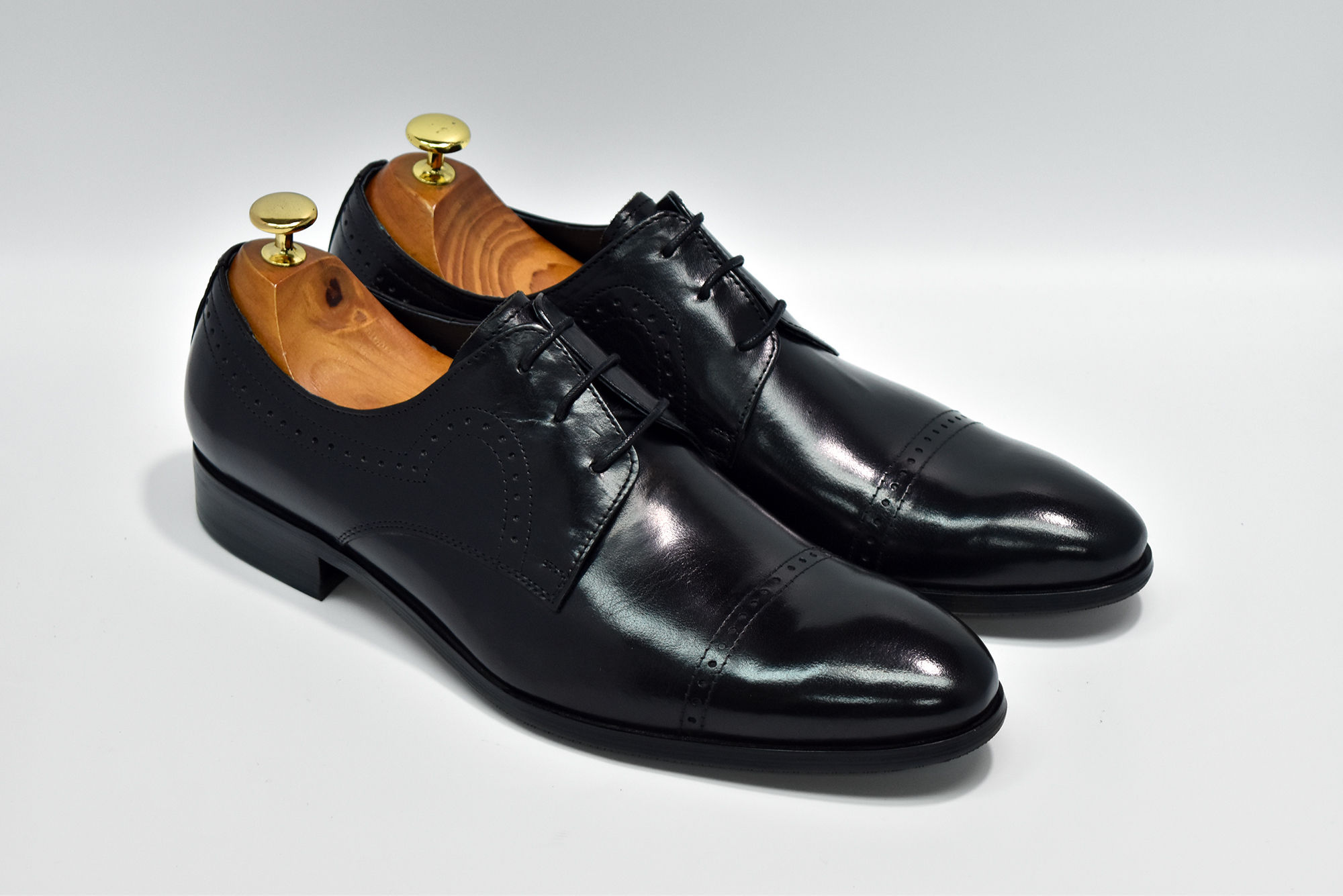 P06｜Black Calf Leather Cap-toe Oxford