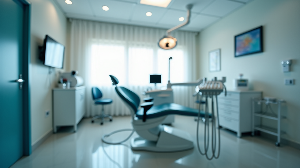 Eye-level view of a dental clinic treatment room