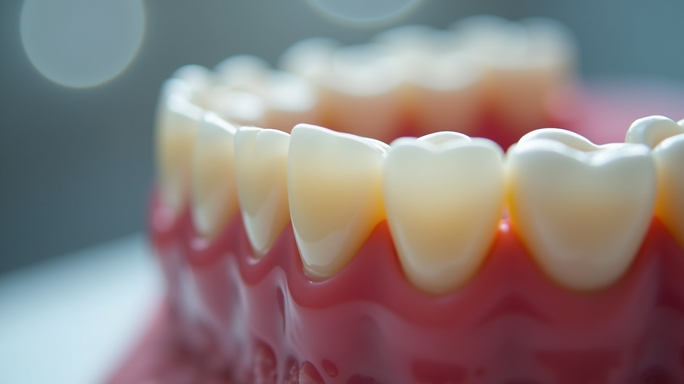 Close-up view of a tooth-colored filling in a dental setting