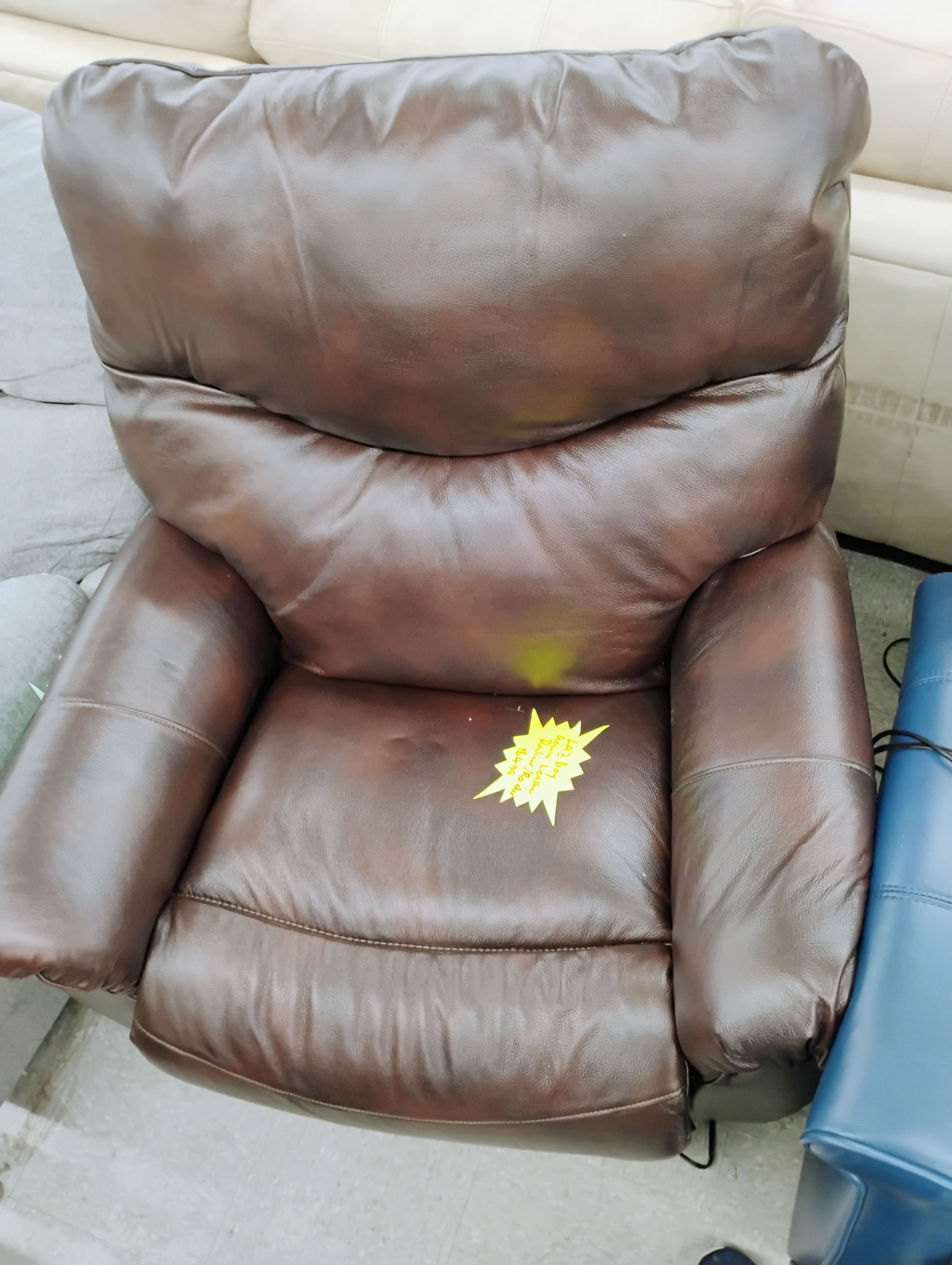 Laz-y boy genuine leather recliner