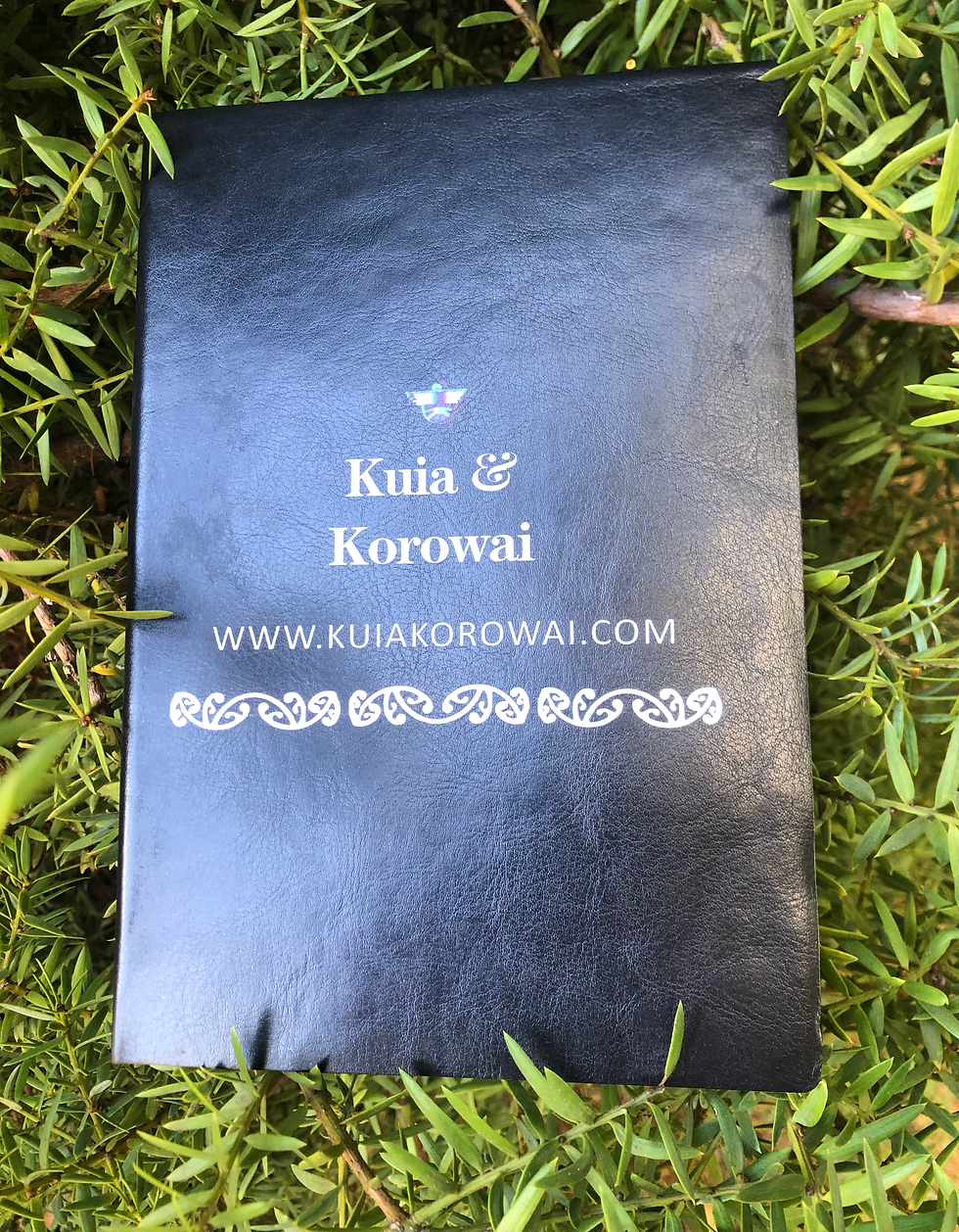 Thumbnail: Kuia & Korowai Leather-bound A5 Journal 