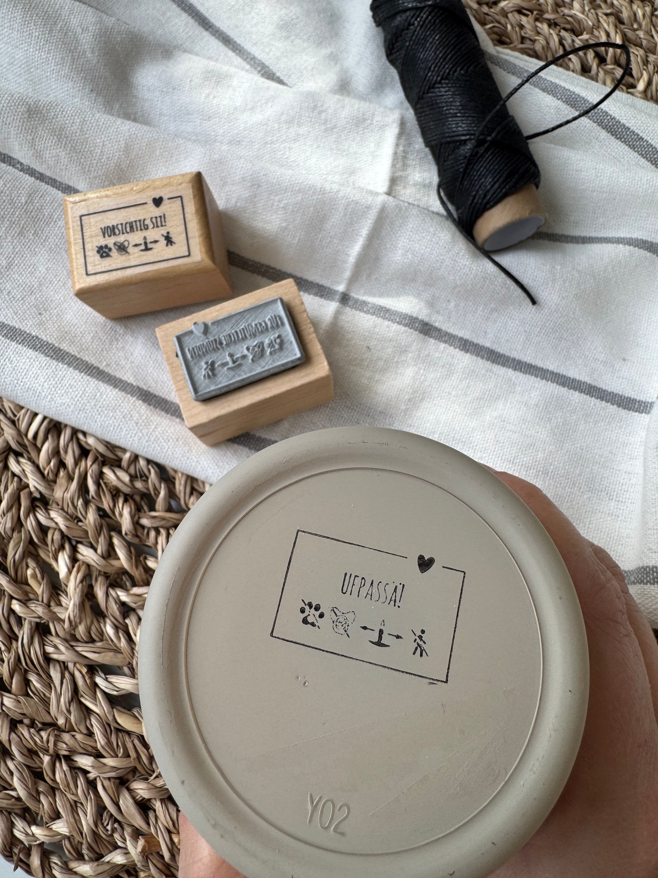 Stempel “Kerzen Warnlabels"