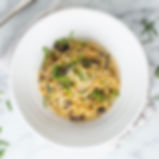 Saffron Mushroom Quinoa Risotto