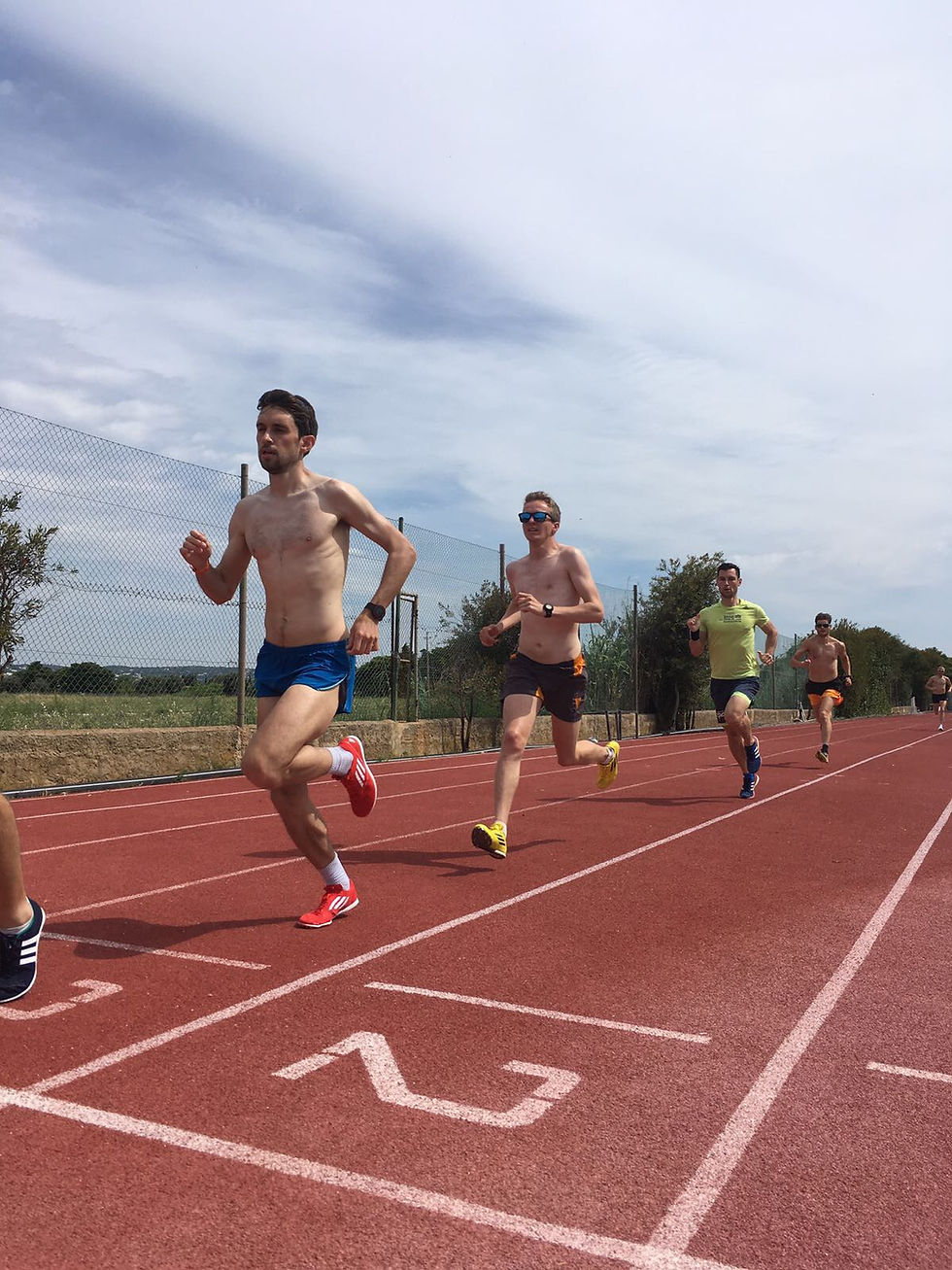 the guys working hard during their track session