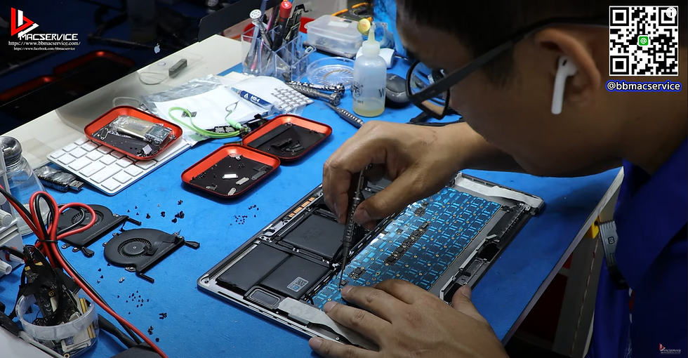 เปลี่ยนคีบอร์ด Macbook pro