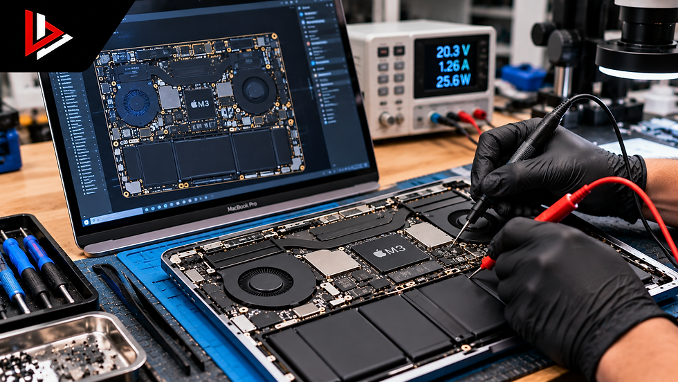MacBook Pro M3 เปิดไม่ติด เครื่องดับสนิท เกิดจากอะไร?