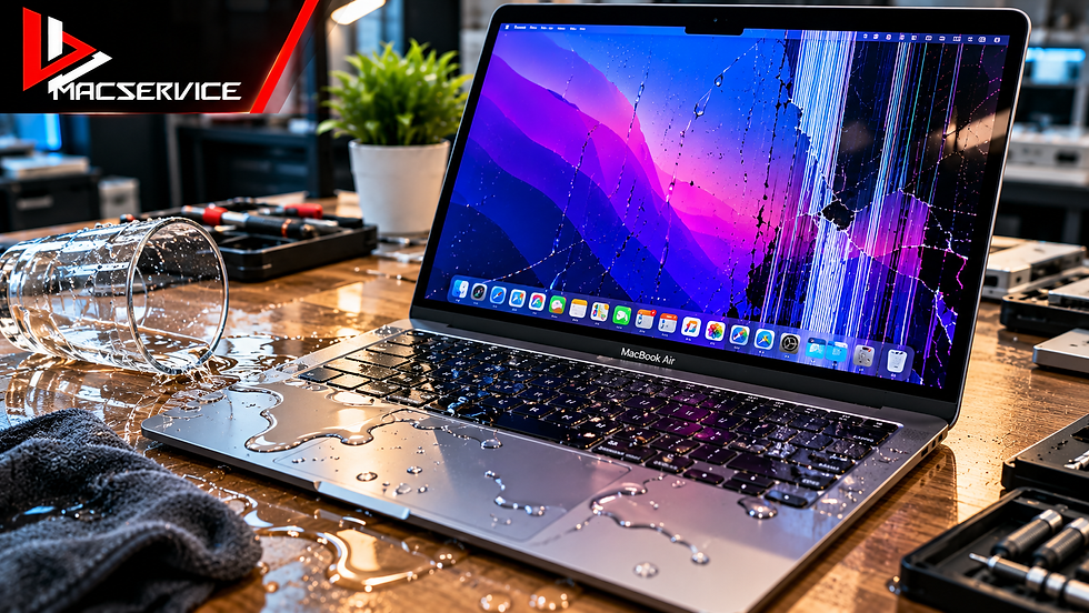 MacBook Air M5 จอแตก จอร้าว