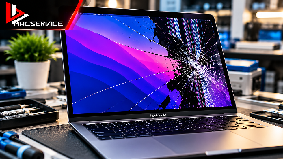 MacBook Air M5 จอแตก จอร้าว
