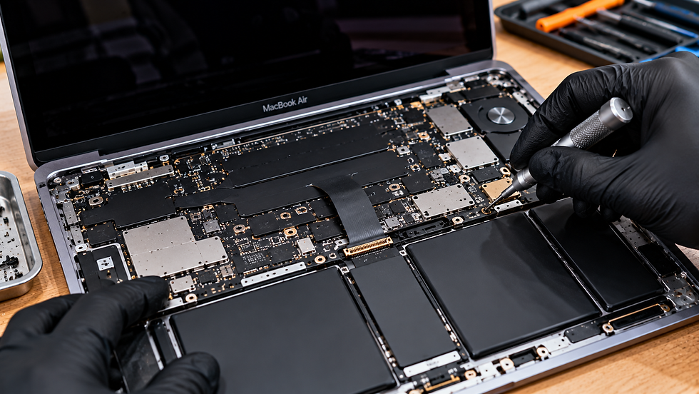 ซ่อม MacBook Air M4 คีย์บอร์ดเสีย กดไม่ติด บางปุ่มใช้งานไม่ได้