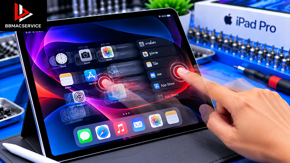 iPad Pro M4 ทัชสกรีนไม่ได้ ทัชเพี้ยน กดเอง เกิดจากอะไร? ซ่อมได้ไหม?