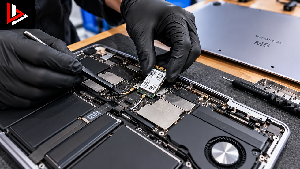 MacBook Air M5 Wi-Fi เชื่อมต่อไม่ได้ หลุดบ่อย หาเครือข่ายไม่เจอ เกิดจากอะไร? ซ่อมได้ไหม?