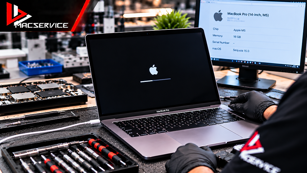 MacBook Pro M5 เปิดไม่ติด ชาร์จไม่เข้า