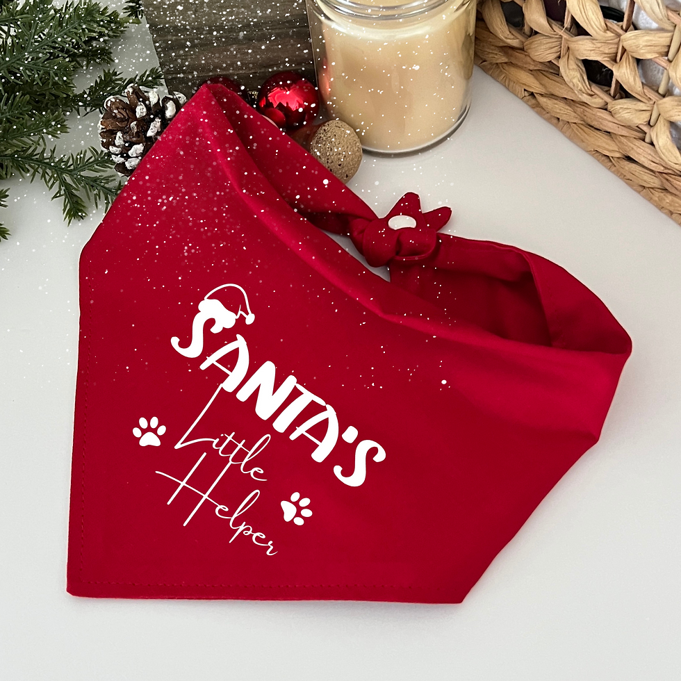 Santa's Little Helper Dog Bandana