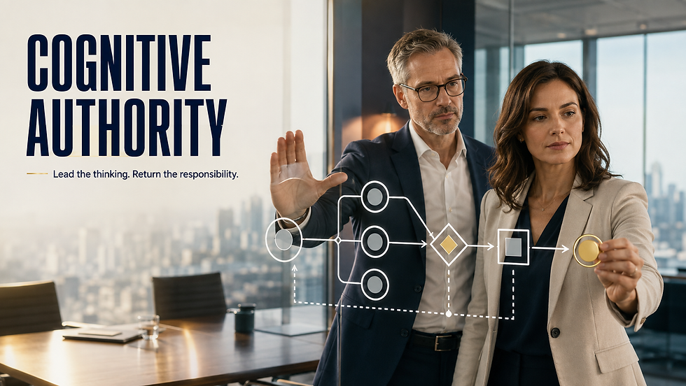 Cognitive Authority: Lead the thinking. Return the responsibility.
