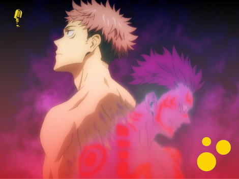 Юджі Ітадорі та Сукуна Рьомен.