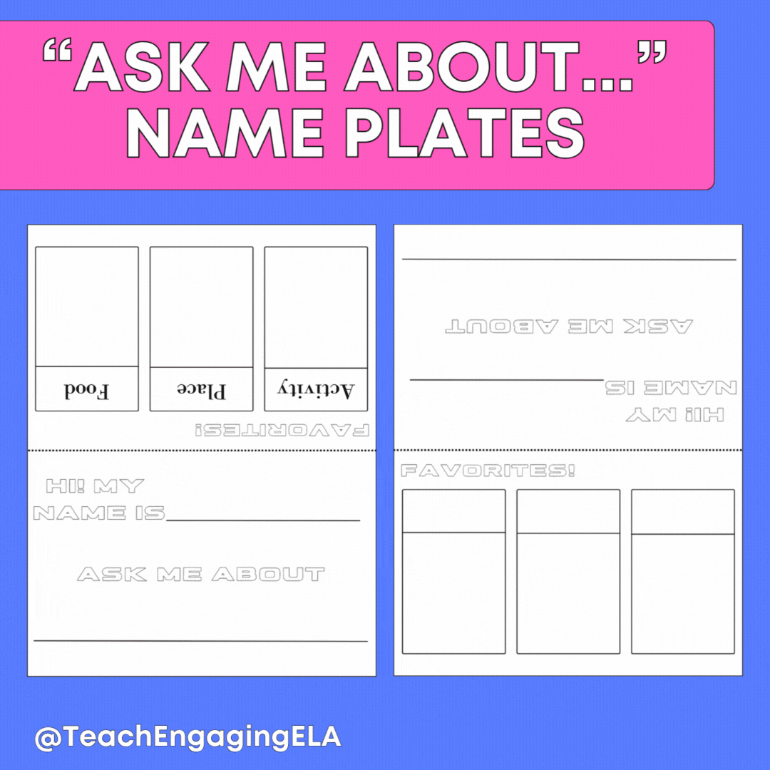Back to School Name Plate