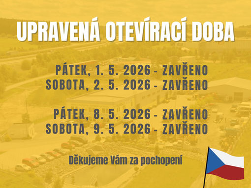 Upravená otevírací doba: květen 2026