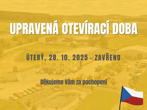 V úterý, 28. 10. 2025 - zavřeno!