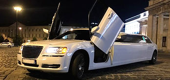 Chrysler Lambo Door Stretch Limousine Modlin Masovia Airport WMI hire